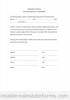 Additional Price - Fuel Remaining on Premises Additional Price - Fuel Remaining on Premises