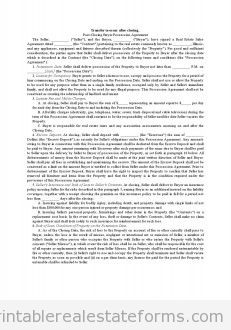 Transfer to Occur after Closing