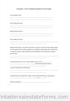 Assignment - Joint Ownership with Right of Survivorship