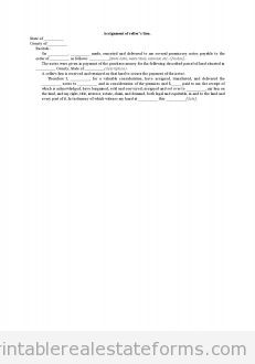 Assignment of Seller's Lien