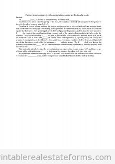 Contract for Reconveyance to Seller, Resale to Third Person