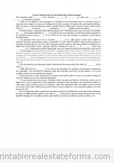 Sample Contract with Provisions for Note and Purchase Money Mortgage Forms Contract with Provisions for Note and Purchase Money Mortgage