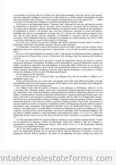 Deferred Exchange with Intermediary - Exchange Agreement