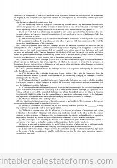 Deferred Exchange with Intermediary - Exchange Agreement