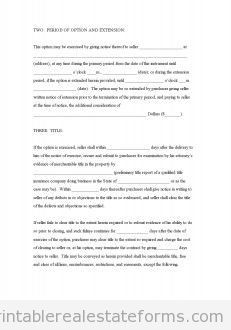 General Form Option to Purchase Real Estate General Form Option to Purchase Real Estate