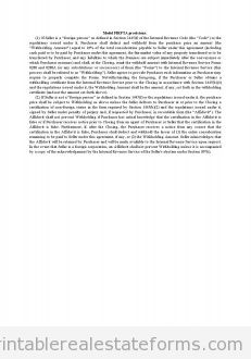 Model FIRPTA Provisions Model FIRPTA Provisions