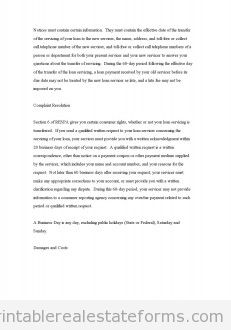 Mortgage Servicing Transfer Disclosure Mortgage Servicing Transfer Disclosure