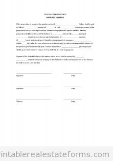 Purchase Proposition - Deferred Payment