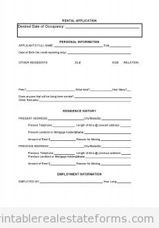 tenant rental application
