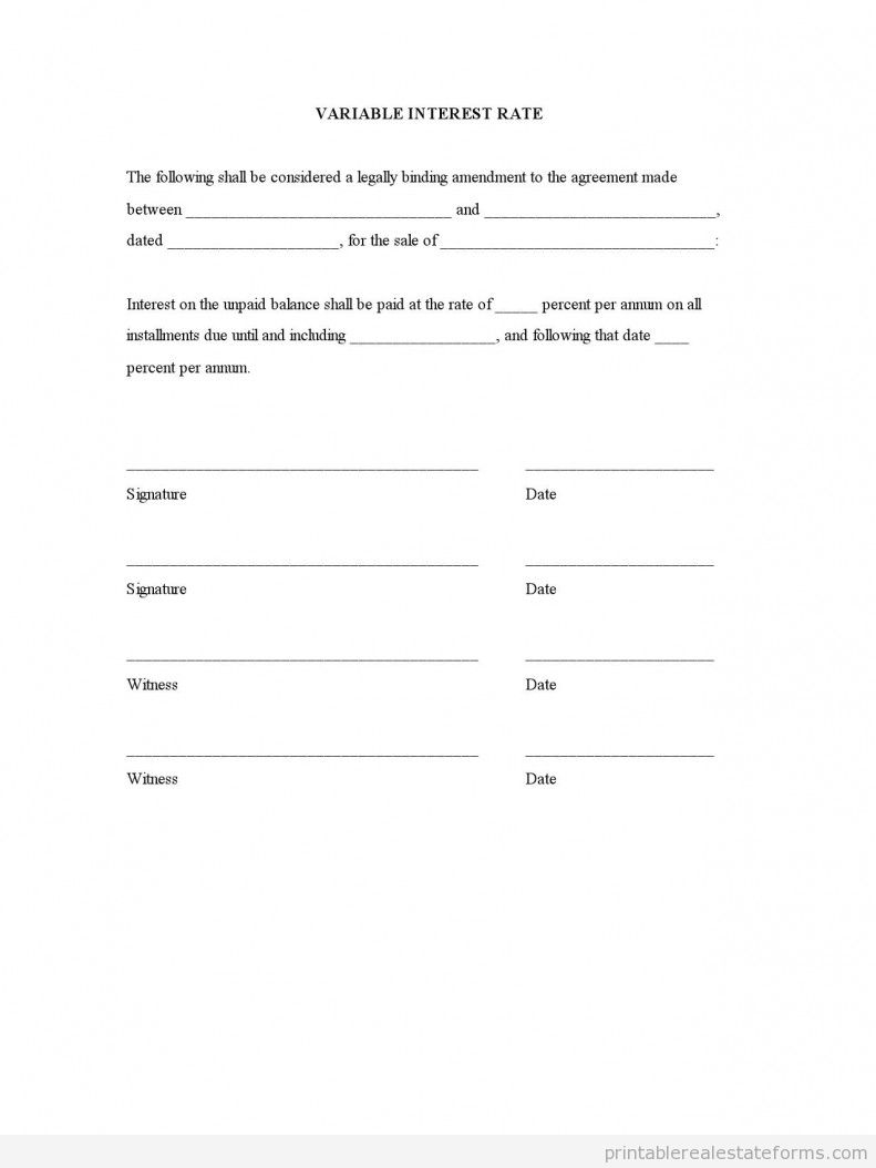 Variable Interest Rate