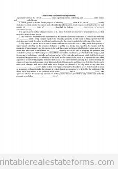 Contract with City As to Street Improvement