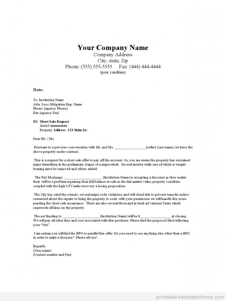 2nd lien holder offer request-- Poor condition