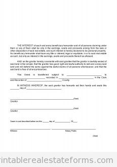 CLOSING -- 0050 -- WARRANTY DEED TO TRUSTEE