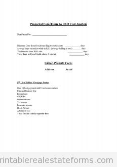 Copy of Projected Foreclosure to REO Cost Analysis 2nd lein Copy of Projected Foreclosure to REO Cost Analysis 2nd lein