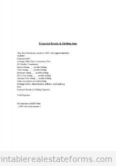 Copy of Projected Foreclosure to REO Cost Analysis Copy of Projected Foreclosure to REO Cost Analysis