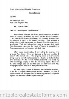 Cover Letter to Loss Mitigation Department Cover Letter to Loss Mitigation Department