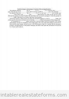 Deed by Mortgagor and Mortgagee of a Portion of the Mortgage