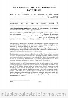 LAND TRUST ADDENDUM LAND TRUST ADDENDUM