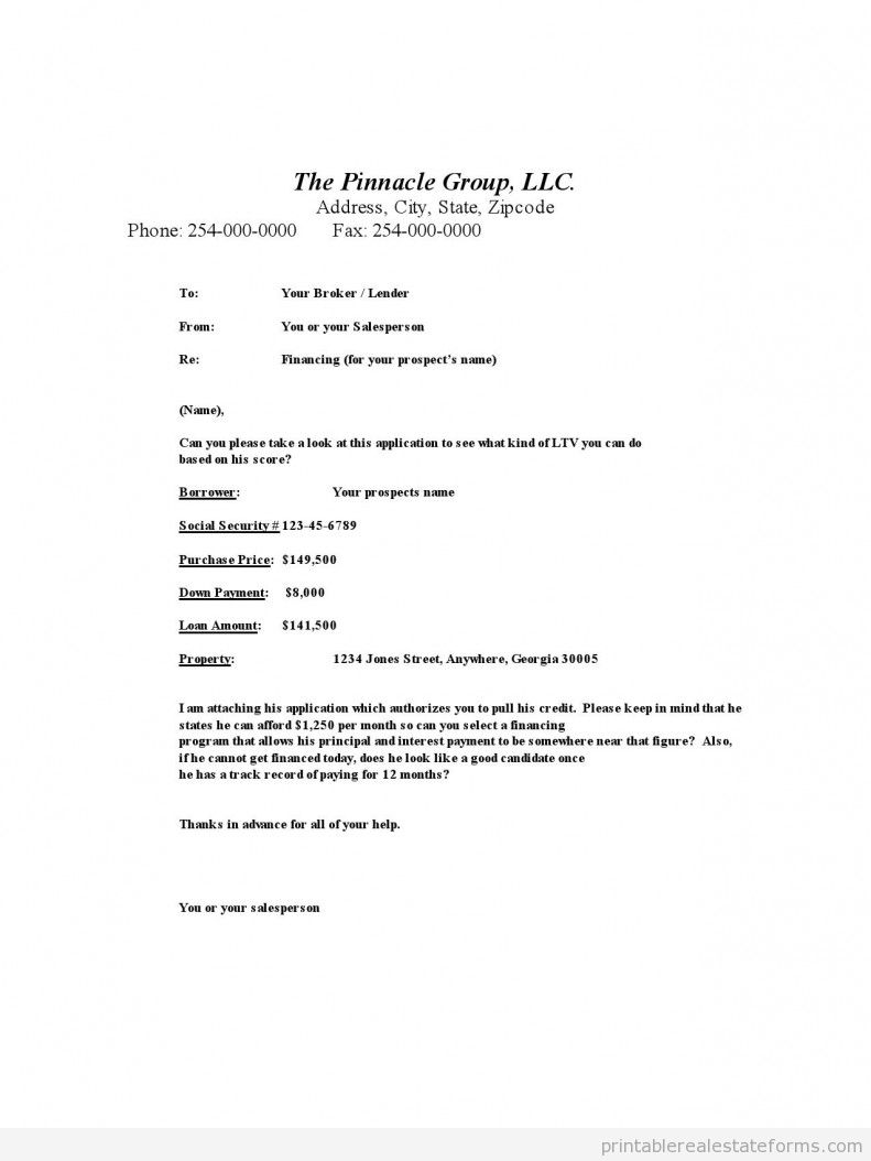 Mortgage Broker Submission