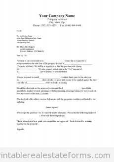 Short offer with postponement request