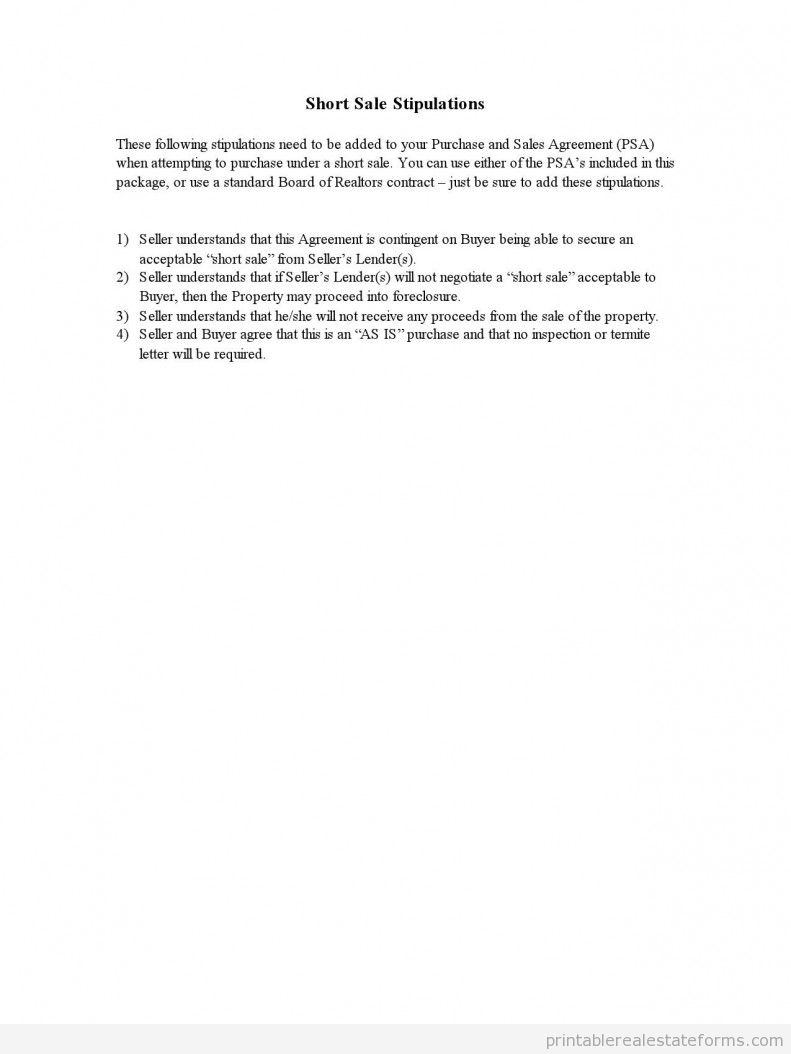 Short_Sale_Stipulations