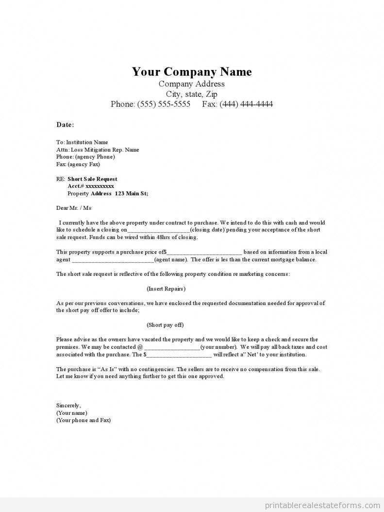 short offer letter- good condition
