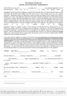 Application Receipt Agreement Application Receipt Agreement