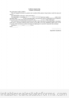 Certificate of Partnership Certificate of Partnership