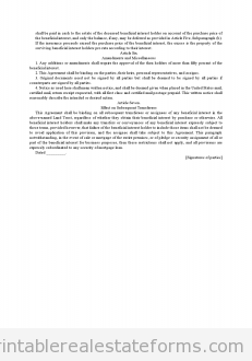 Complex Beneficiary Agreement