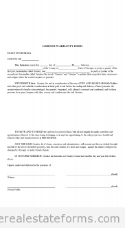 LIMITED WARRANTY DEED