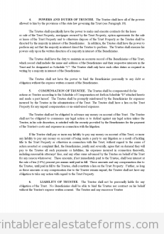Land Trust Agreement Land Trust Agreement