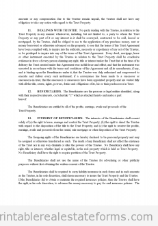 Land Trust Agreement Land Trust Agreement
