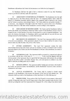 Land Trust Agreement Land Trust Agreement