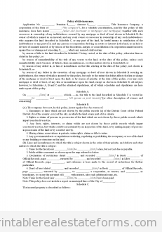 Policy of Title Insurance Policy of Title Insurance