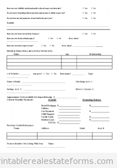 Preliminary Credit Application