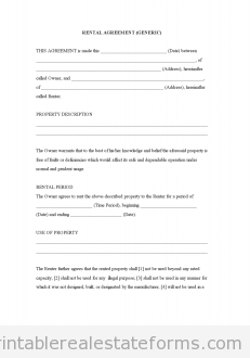 Rental Agreement (Generic)