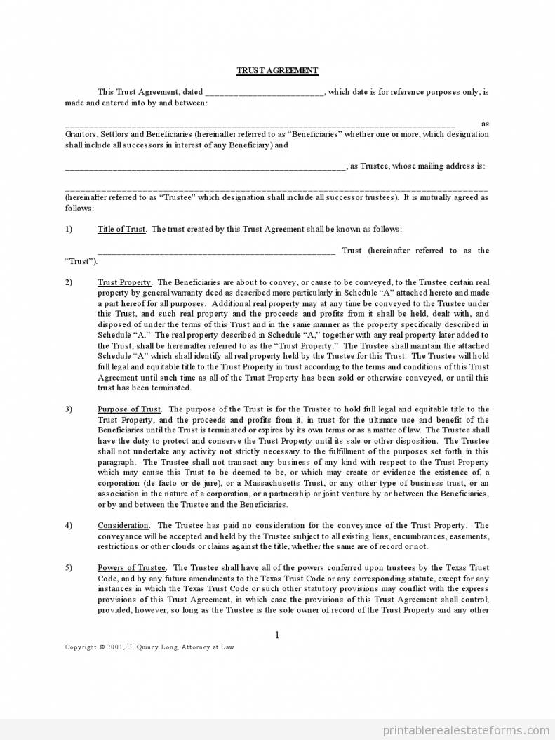TrustAgreement