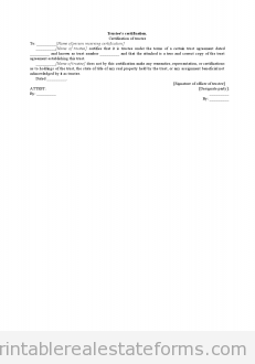 Trustee's Certification Trustee's Certification