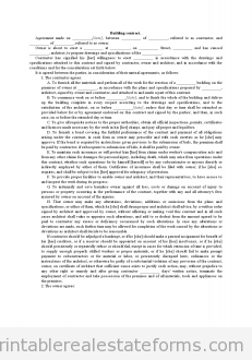 Building Contract