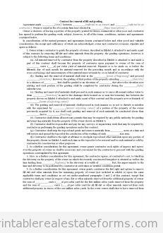 Contract for Removal of Fill and Grading Contract for Removal of Fill and Grading