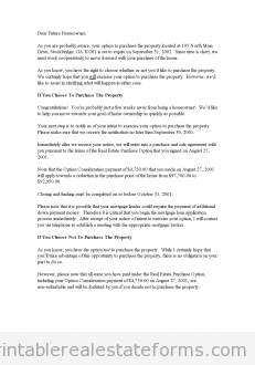 End Of Lease Letter