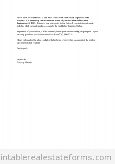 End Of Lease Letter
