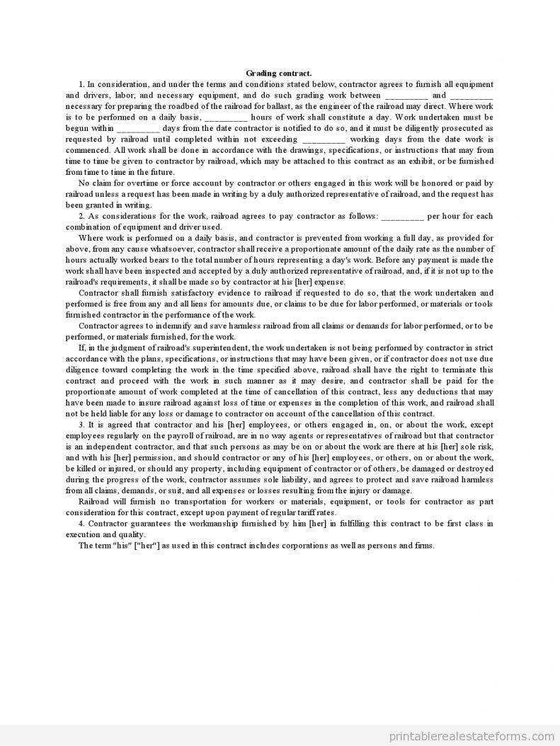 Grading Contract