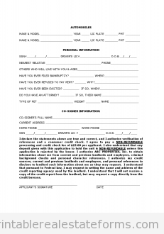 RENTAL & OWNER FINANCE APPLICATION