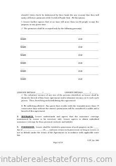 Standard Lease Agreement