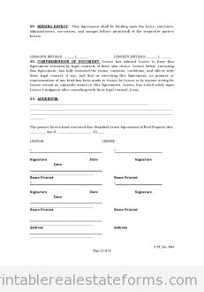 Standard Lease Agreement