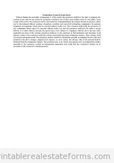 Termination of Contract by Purchaser