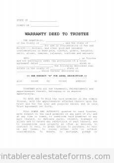 warranty deed to trustee