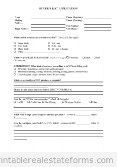 Buyer's List Application