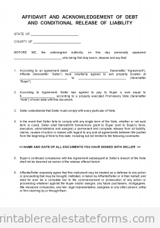 CLOSING - DISCLOSURE -- CONDITIONAL RELEASE